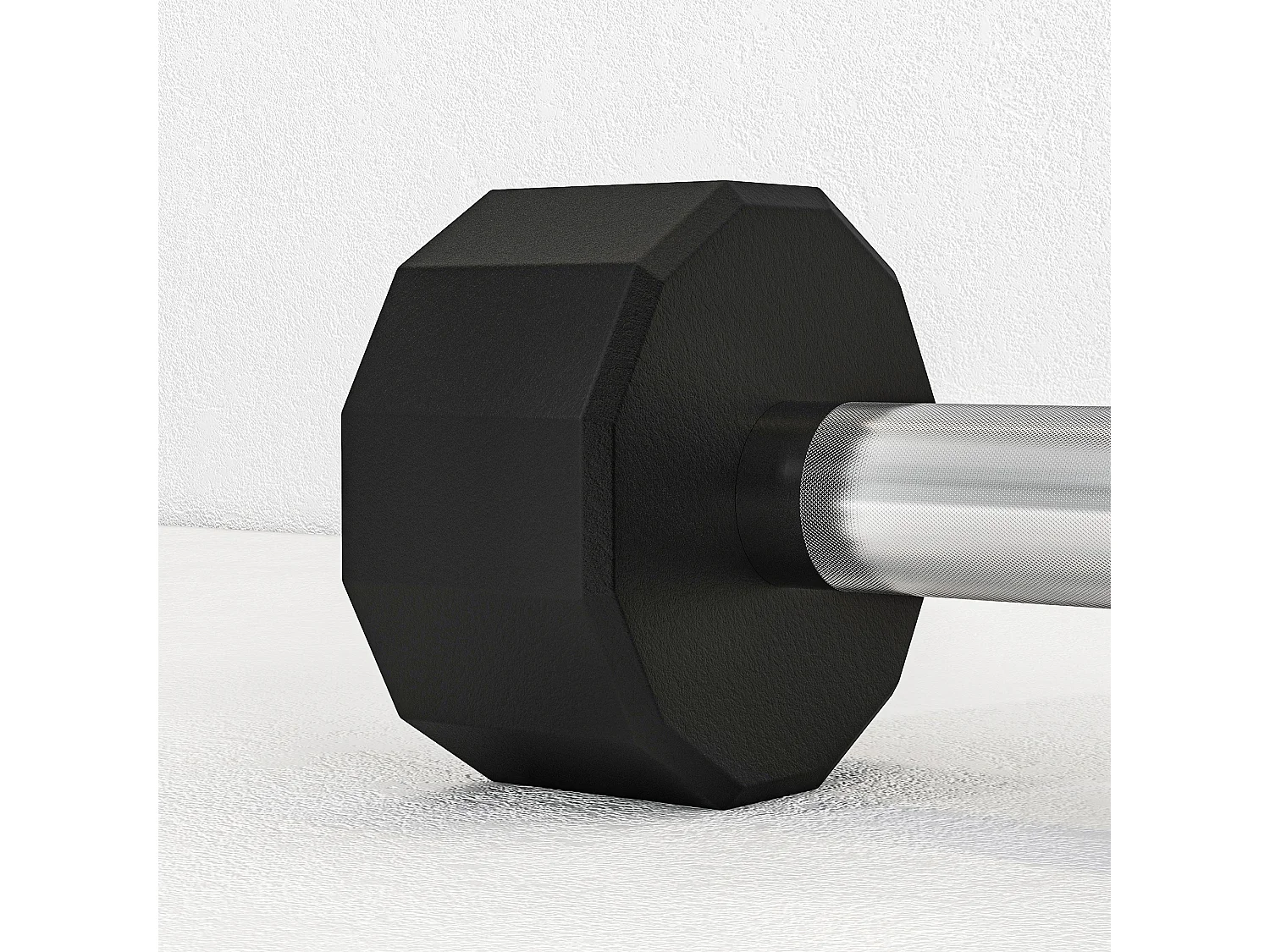 Set 2 manubri a 12 lati da 2 kg in metallo e gomma 22x7.5x7.5 cm nero