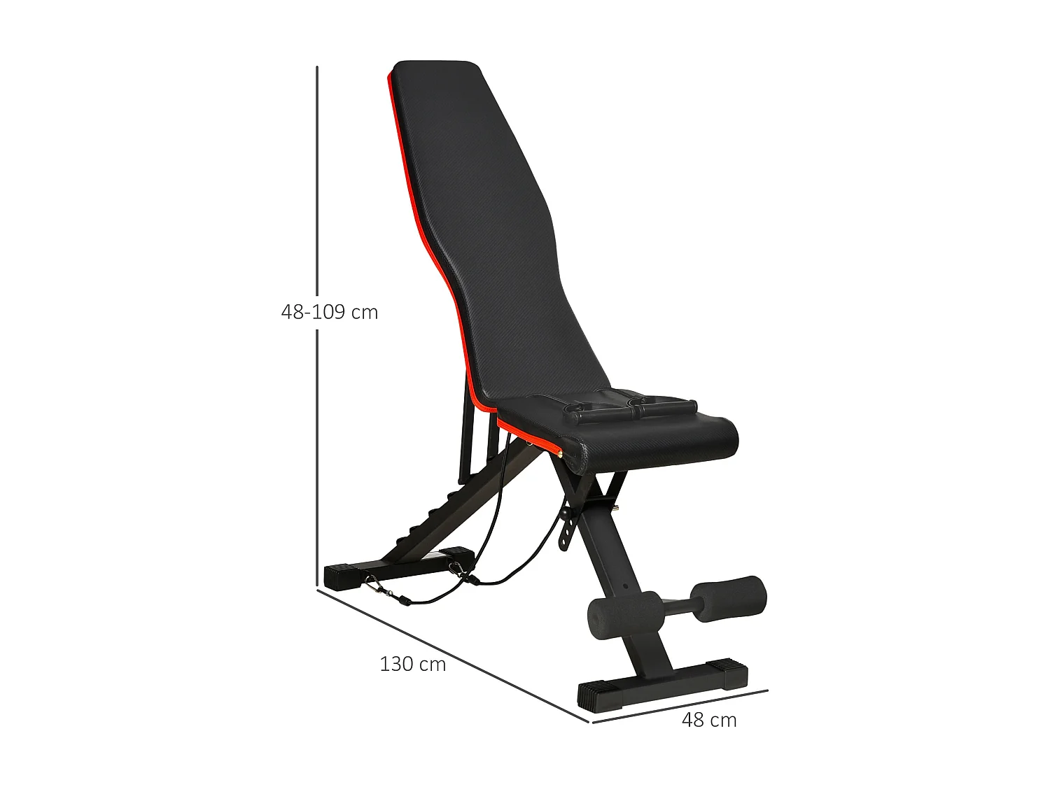 Panca per addominali e pesi 2 in 1 con inclinazione regolabile
