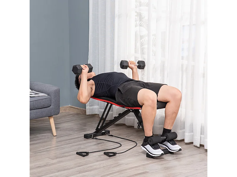 Panca per addominali e pesi 2 in 1 con inclinazione regolabile