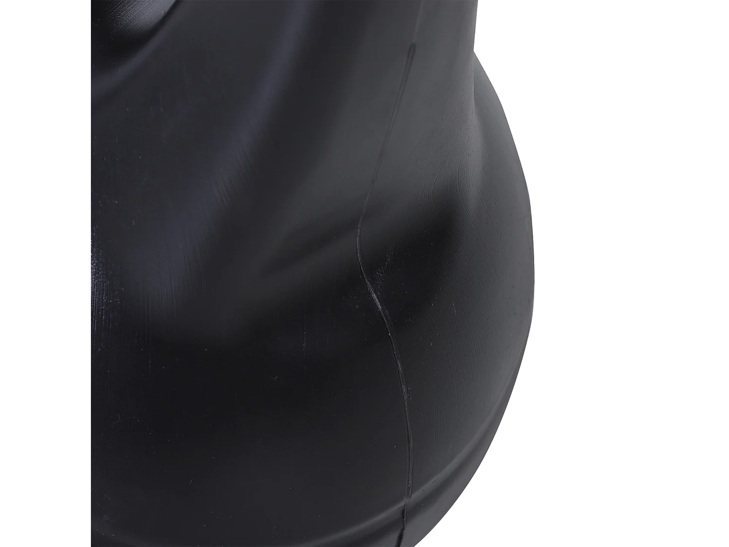 Kettlebell per sport e fitness in plastica con sabbia e maniglia nero