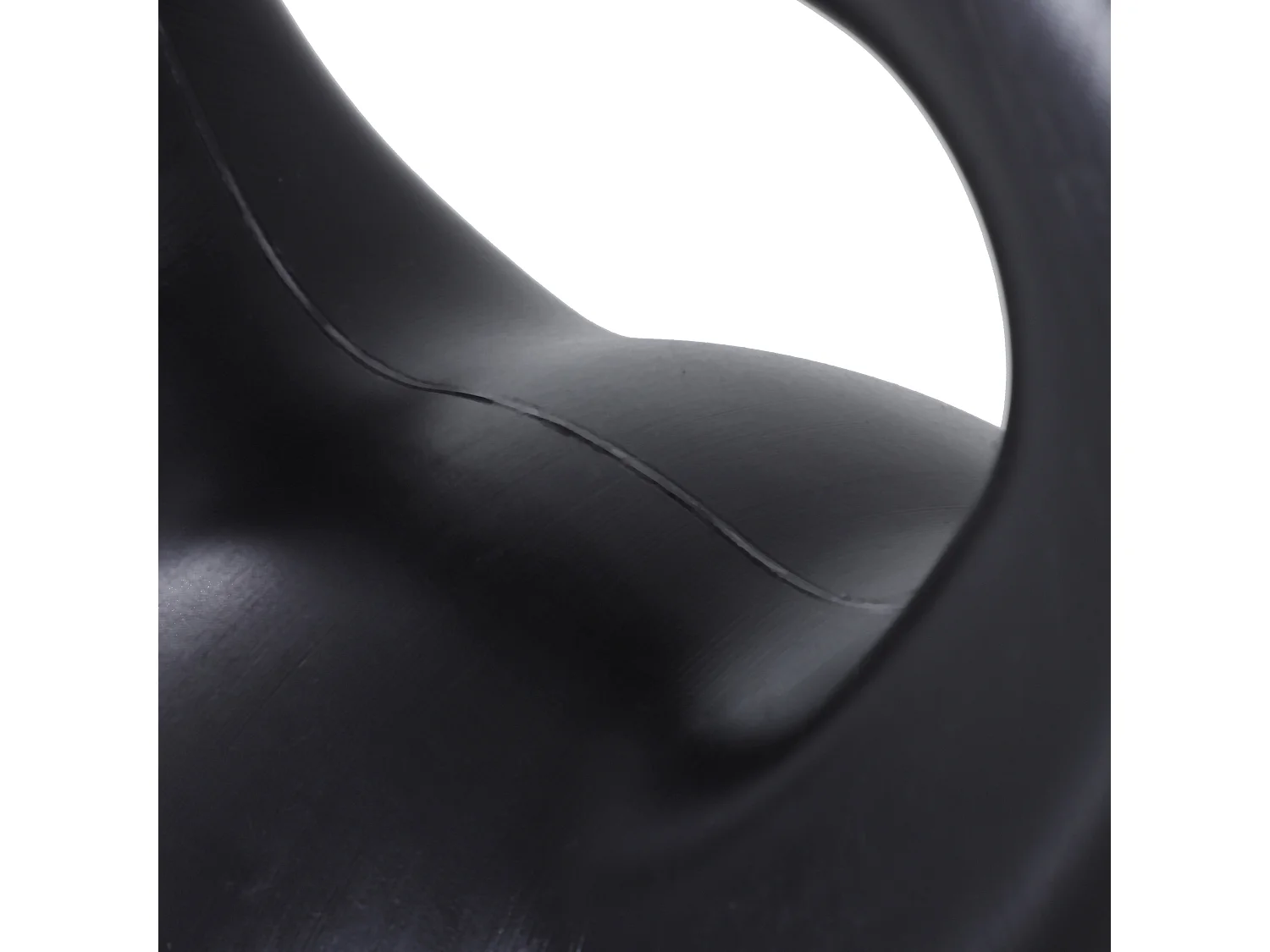 Kettlebell per sport e fitness in plastica con sabbia e maniglia nero