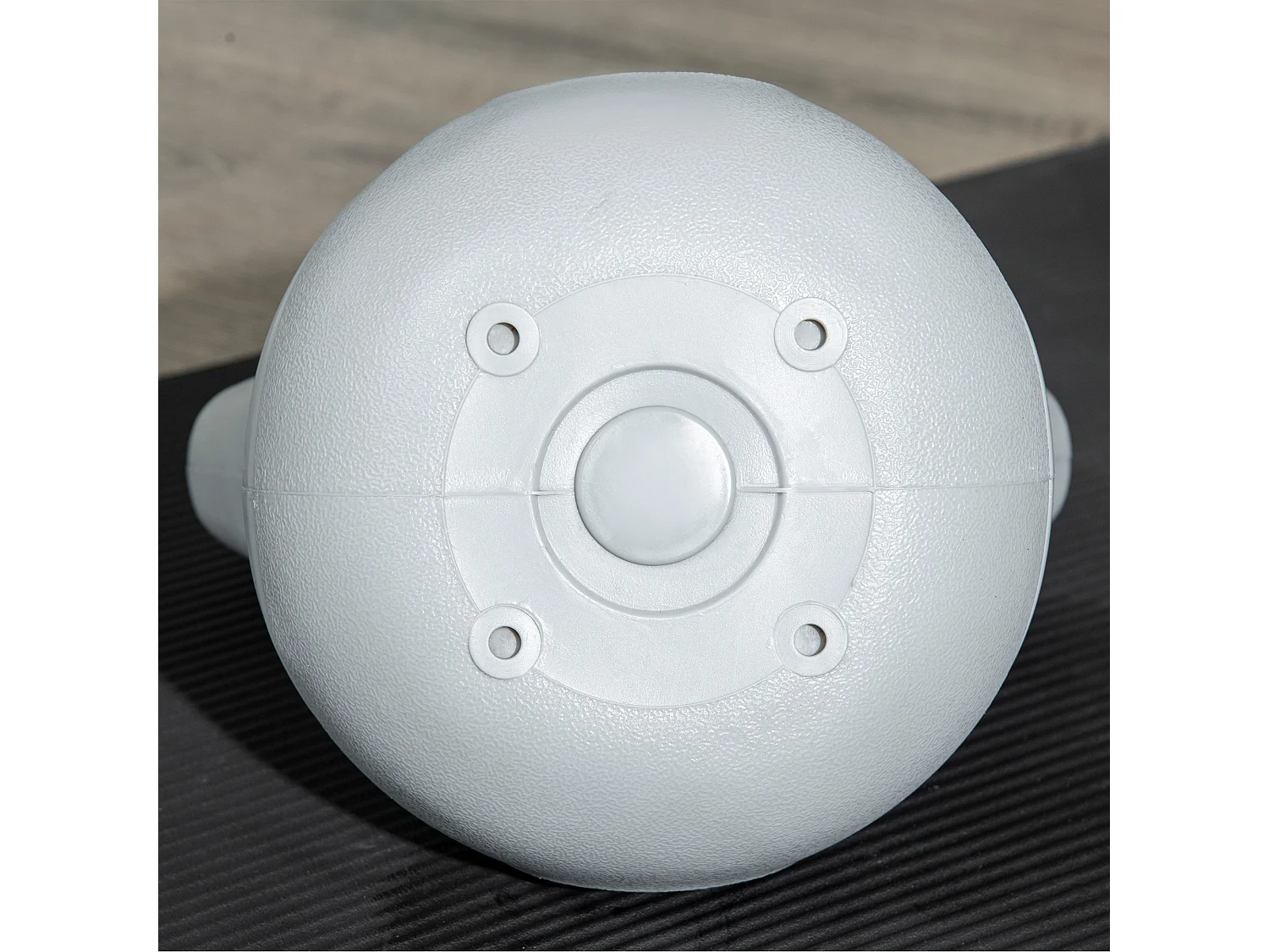 Kettlebell 2kg in pu e sabbia con base piatta e impugnatura rosa