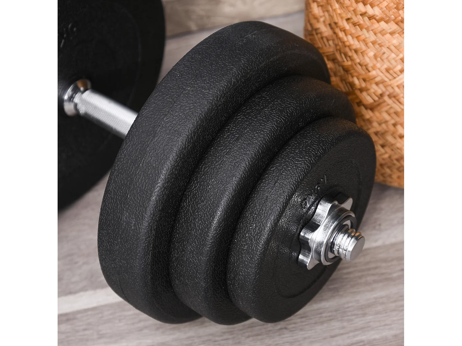 Set manubri palestra 40kg con 2 manubri in acciaio e 12 pesi