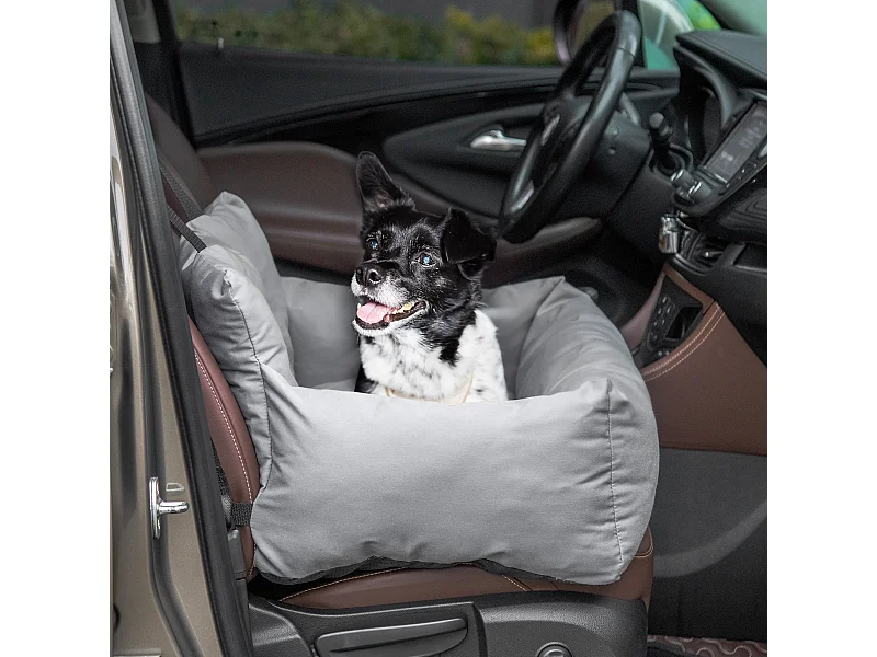 Seggiolino auto per cani piccoli sfoderabile con cinghie di sicurezza