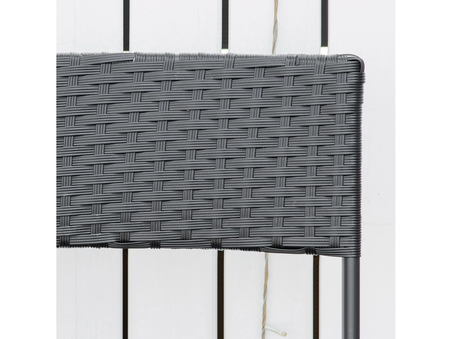 Set tavolino e sedie da giardino pieghevoli in rattan pe marrone