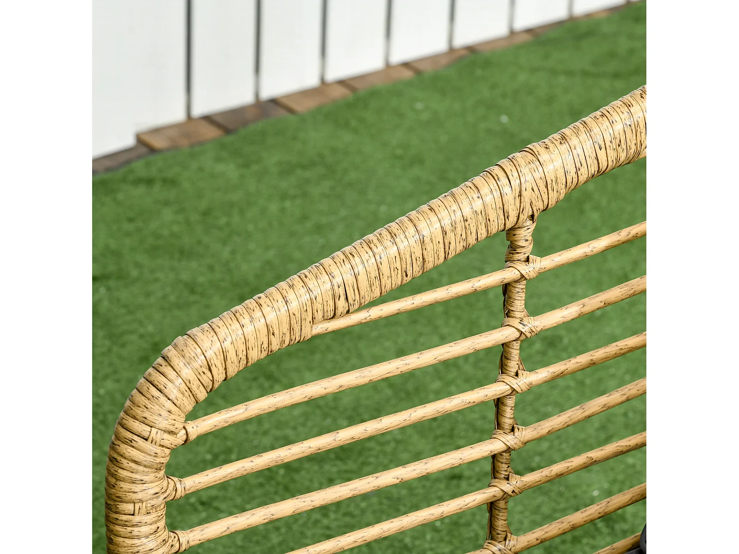 Set da giardino 4 pz con 2 sedie, un divano e un tavolino basso