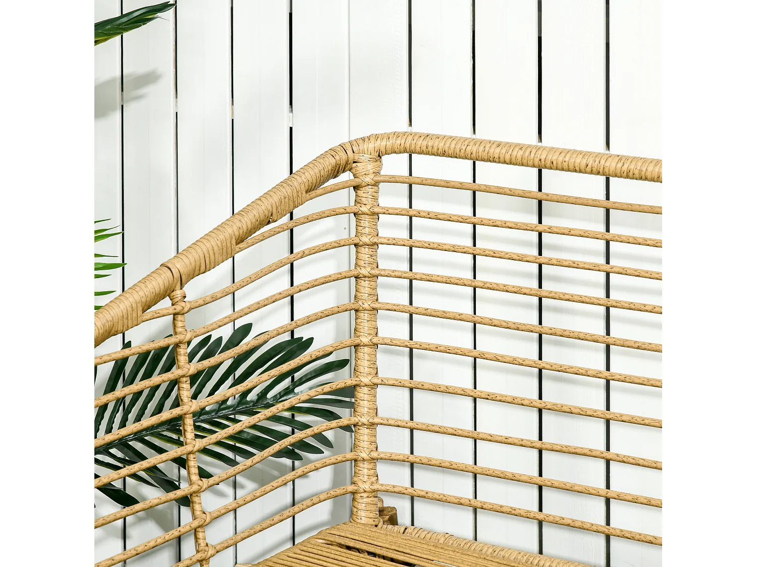 Set da giardino 4 pz con 2 sedie, un divano e un tavolino basso