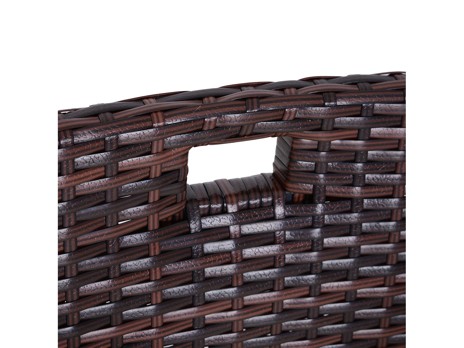 Set mobili da giardino con 1 tavolo e 2 sedie in rattan