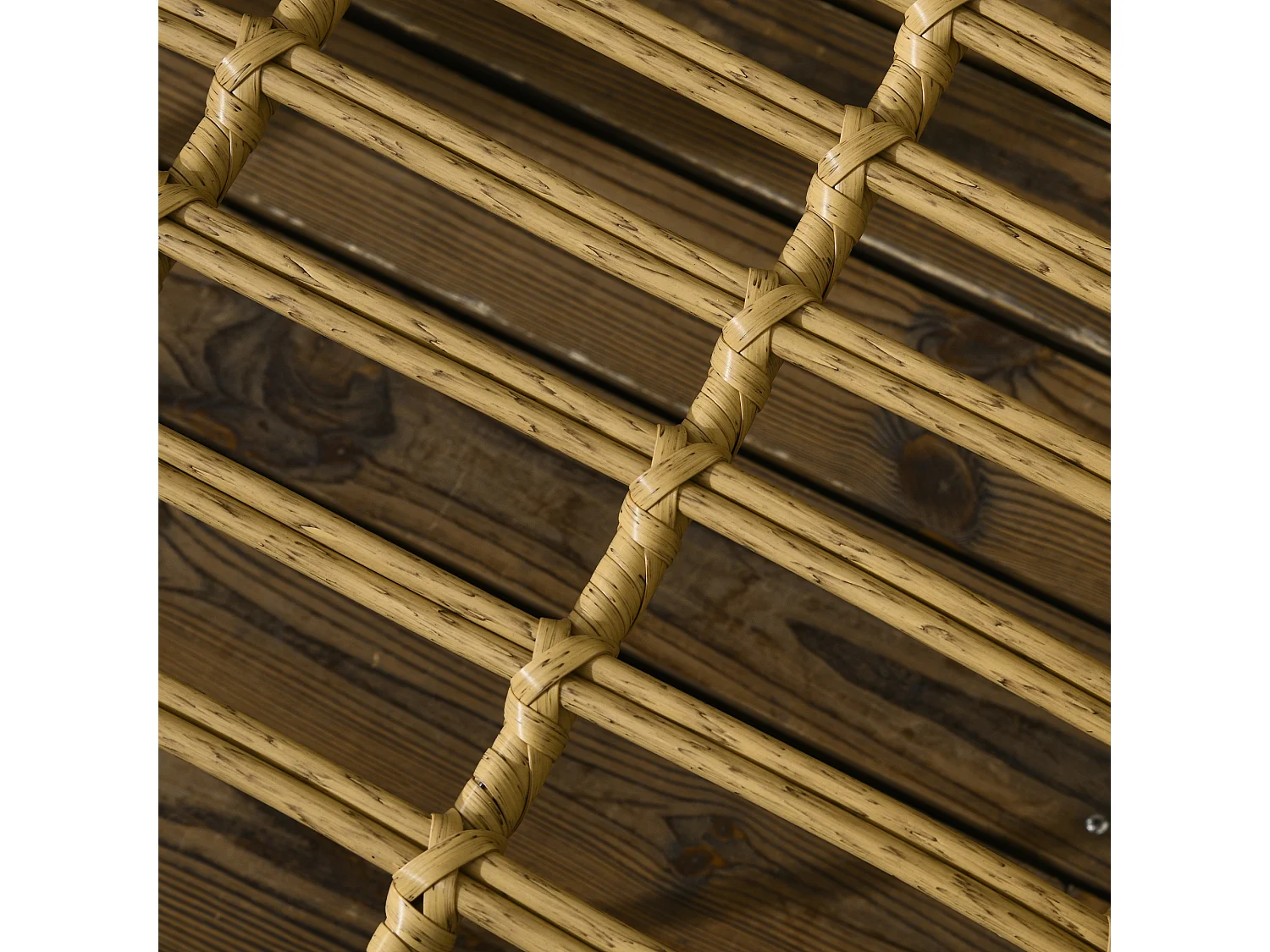 Set da giardino 5 pezzi in rattan con tavolo rotondo e 4 sedie