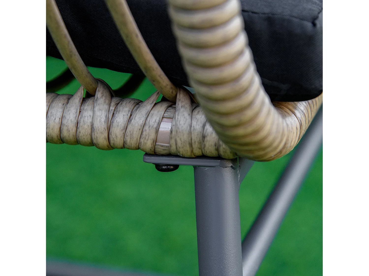 Set mobili giardino rattan pe con 2 poltrone divano tavolino