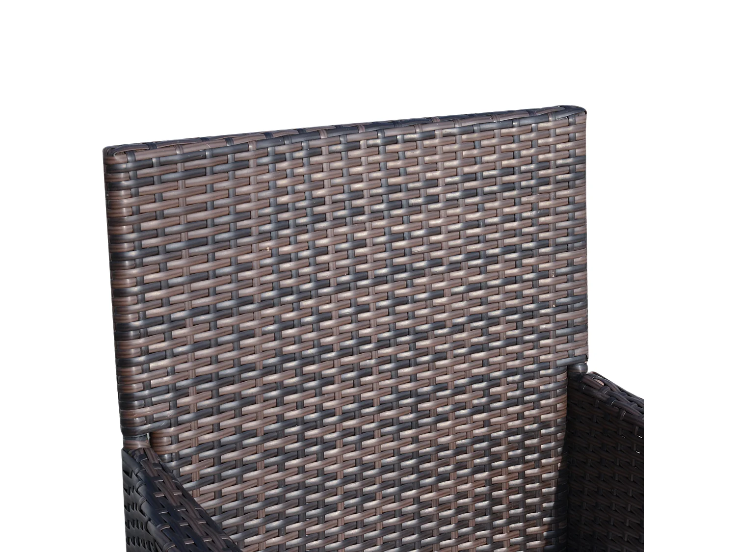 Set da giardino con tavolino e sedie in rattan pe marrone