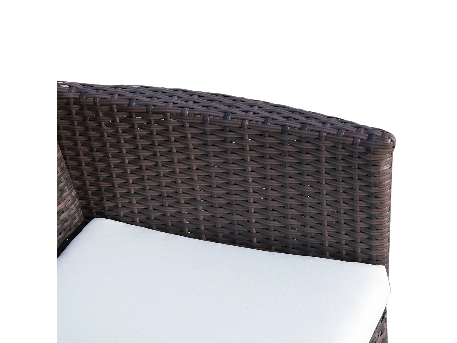 Set da giardino con tavolino e sedie in rattan pe marrone