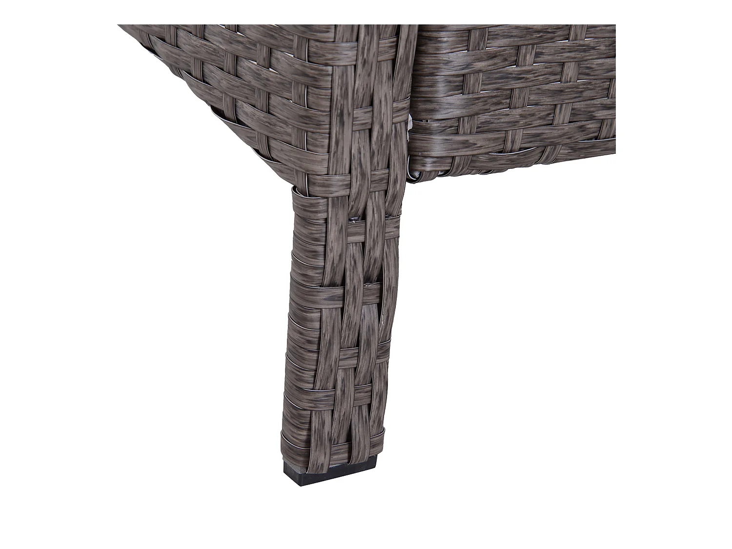 Set mobili da giardino e esterno 5 pezzi in pe rattan grigio