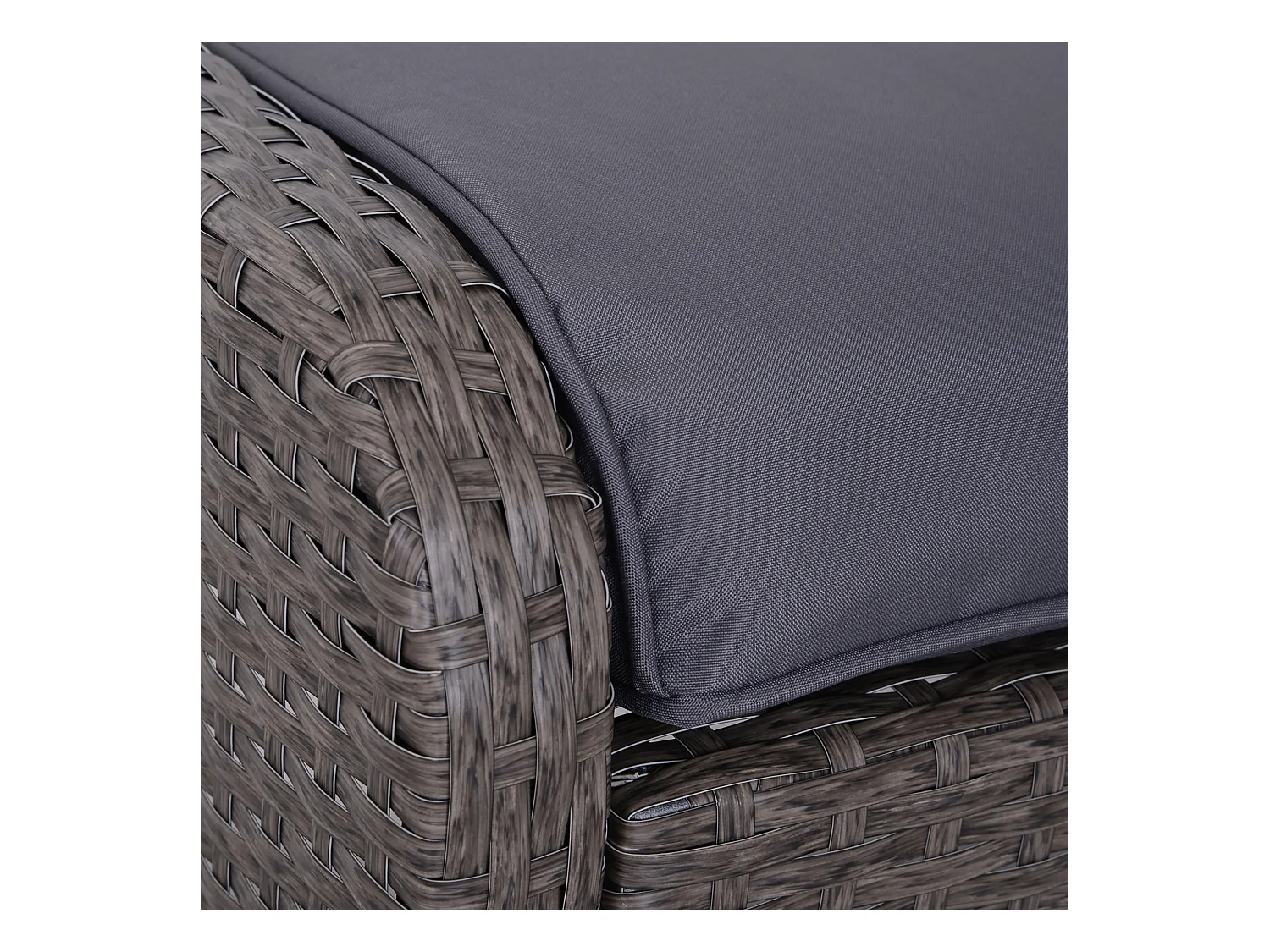 Set mobili da giardino e esterno 5 pezzi in pe rattan grigio