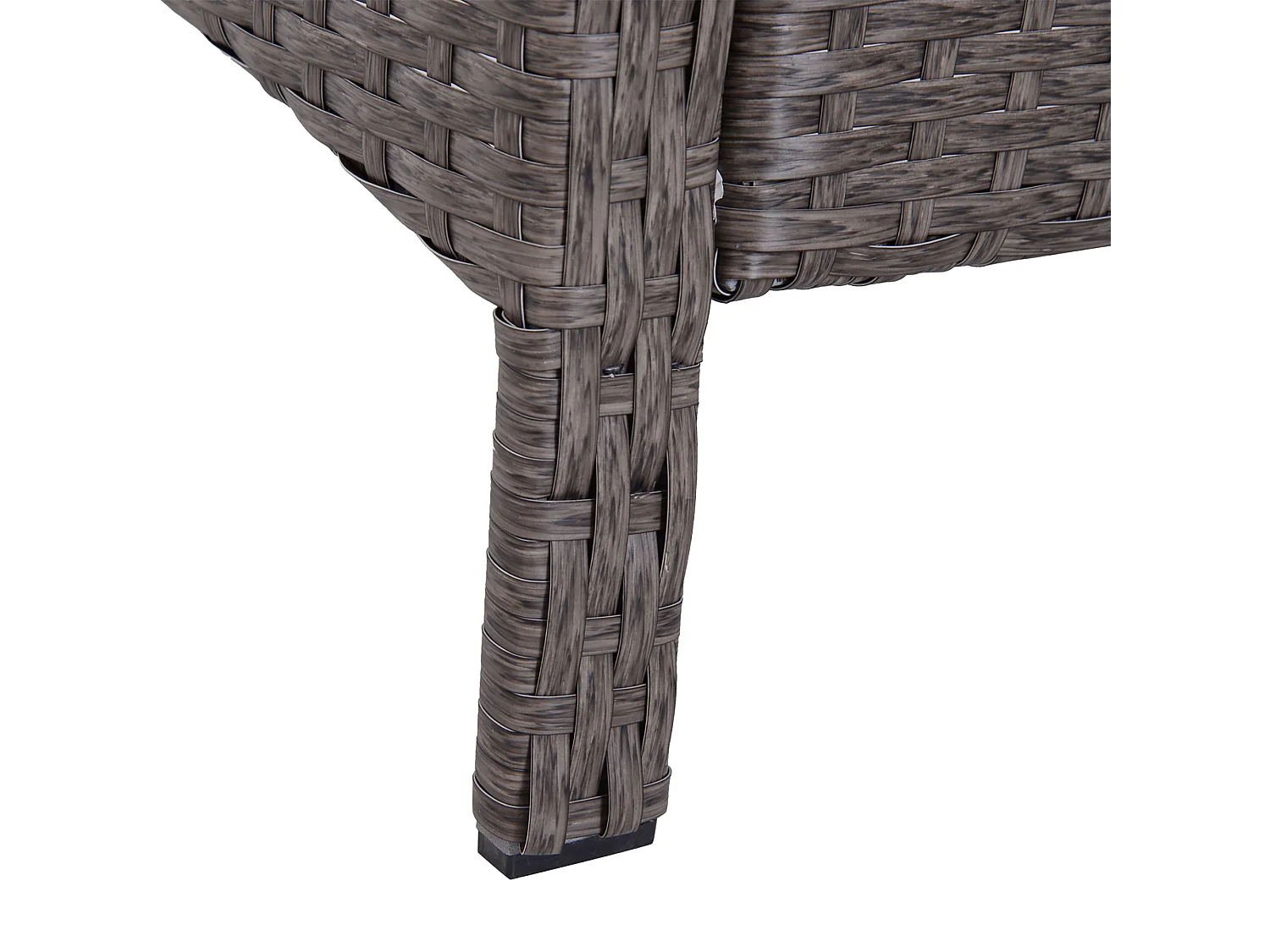 Set mobili da giardino e esterno 5 pezzi in pe rattan grigio