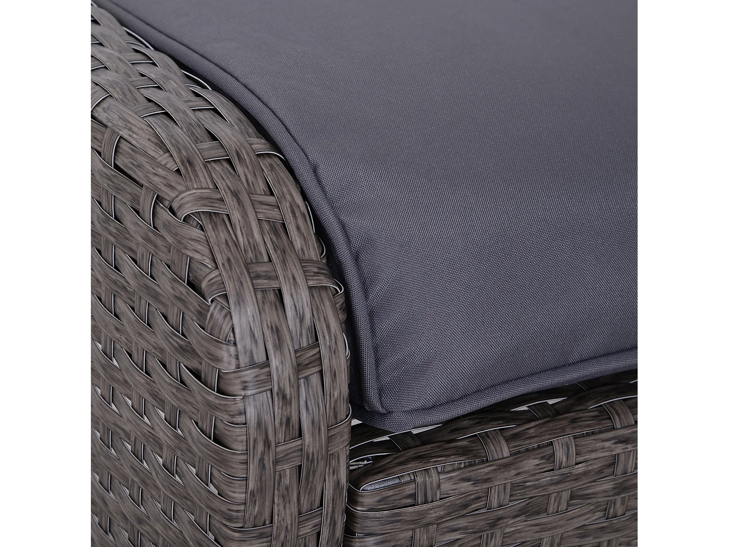 Set mobili da giardino e esterno 5 pezzi in pe rattan grigio