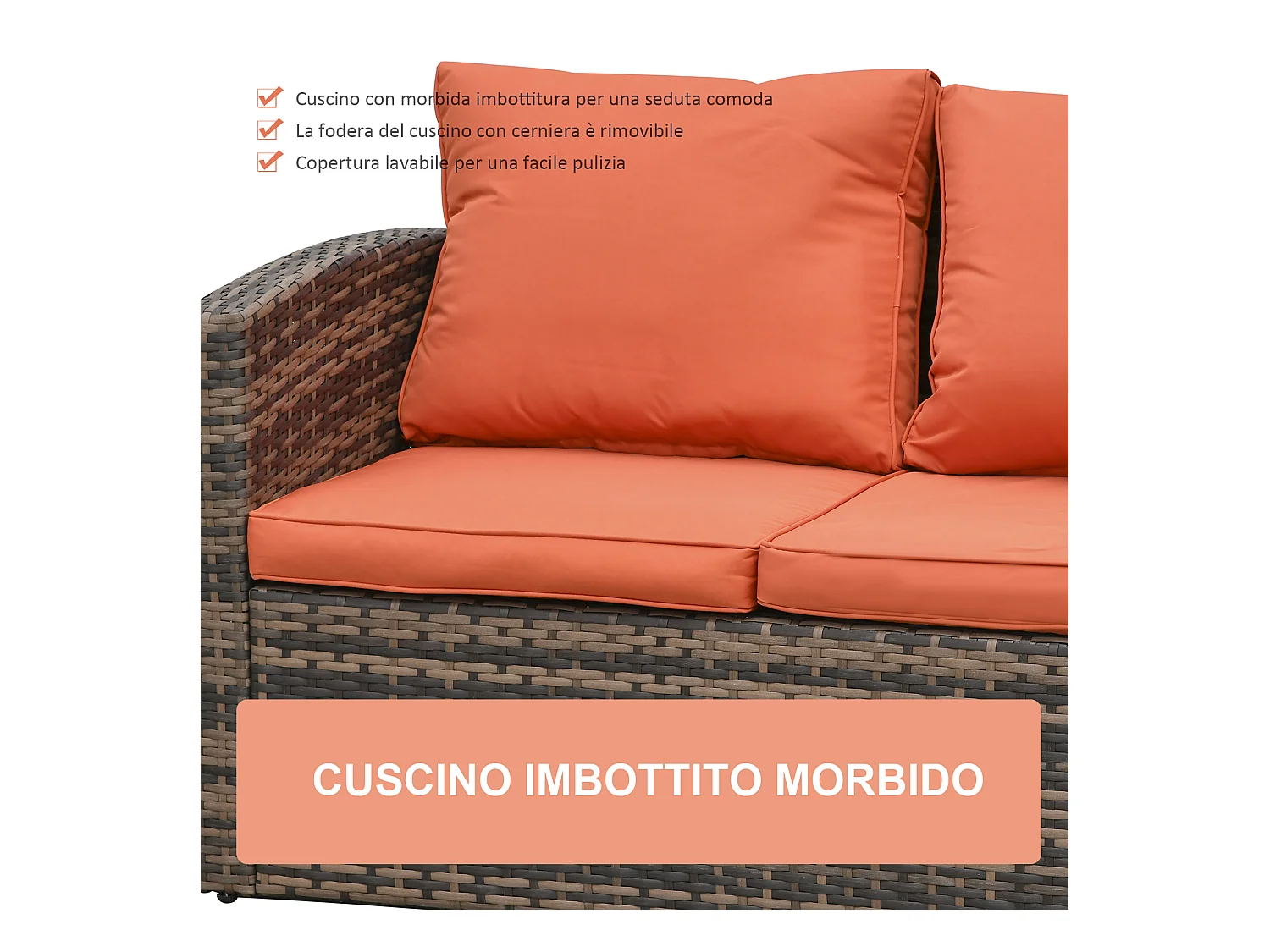 Mobili da giardino 6 pezzi in rattan divani poltrone tavolini