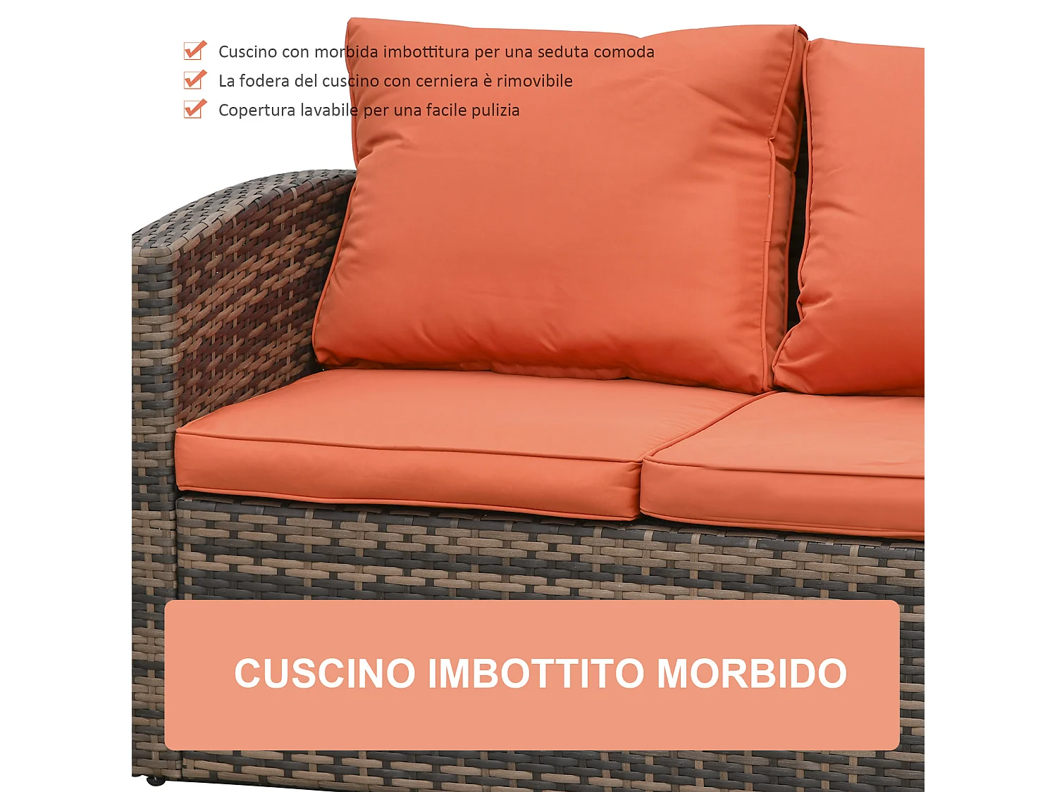 Mobili da giardino 6 pezzi in rattan divani poltrone tavolini