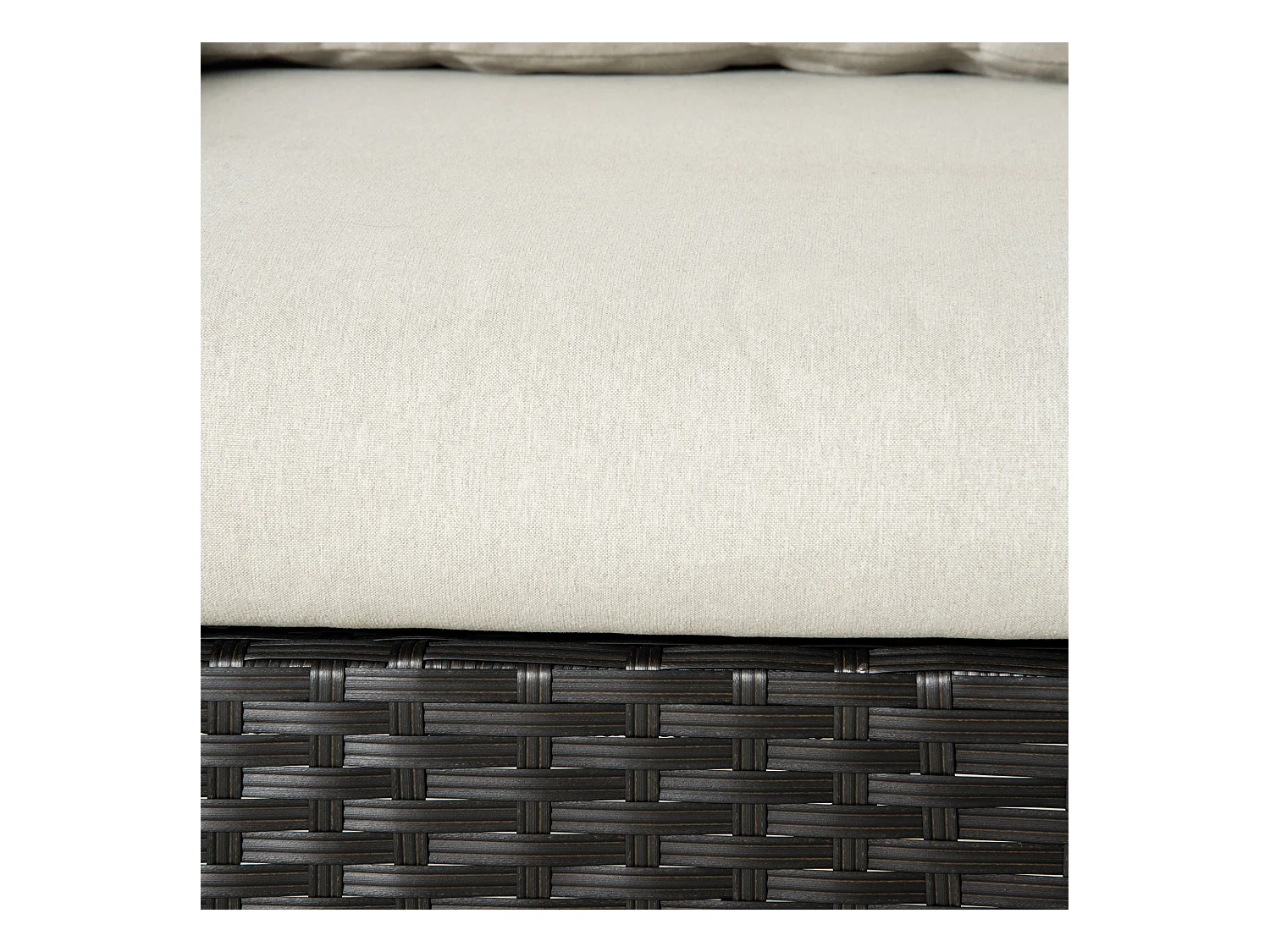 Divano 2 posti da giardino in rattan con cuscini sfoderabili