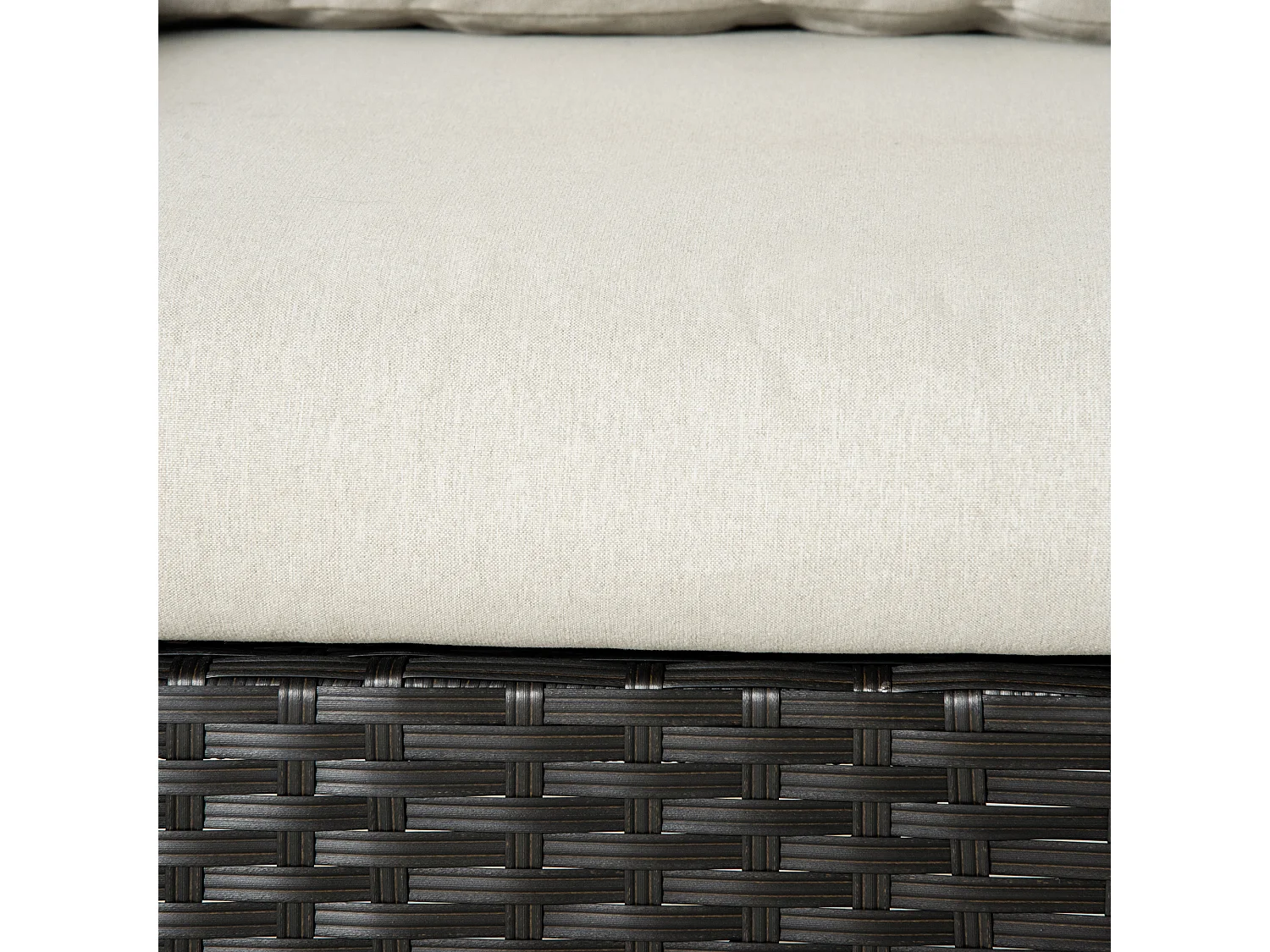 Divano 2 posti da giardino in rattan con cuscini sfoderabili