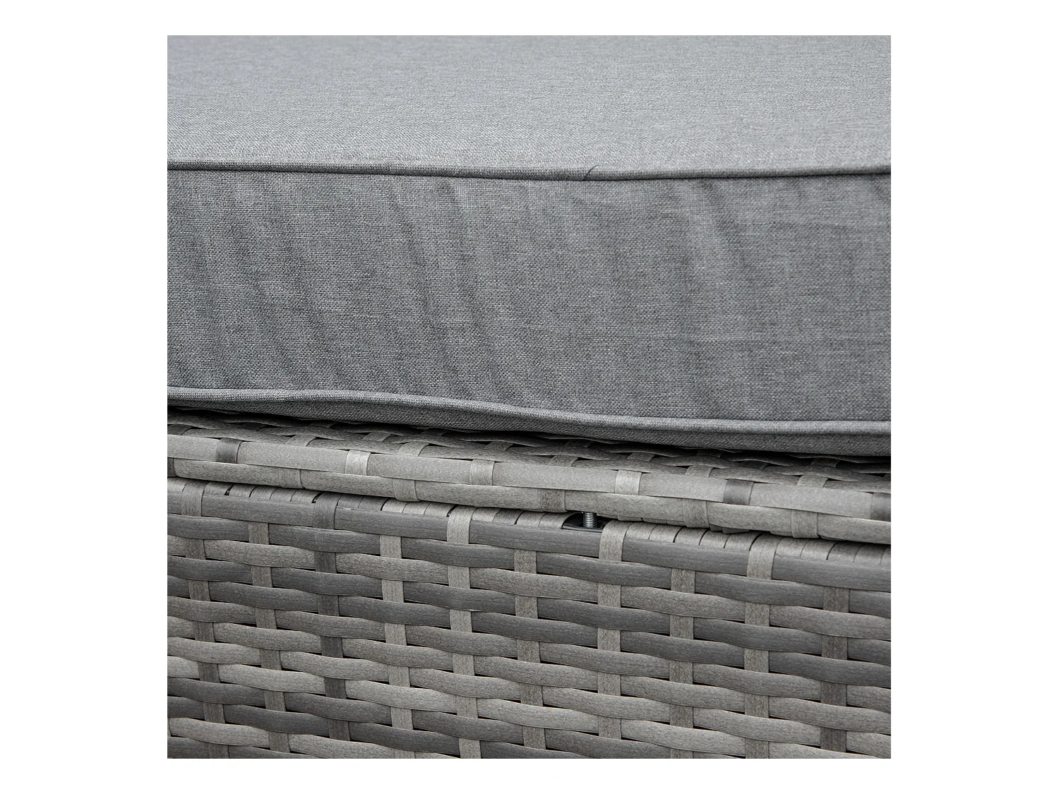 Salotto giardino rattan pe 4 pezzi divano angolare tavolino