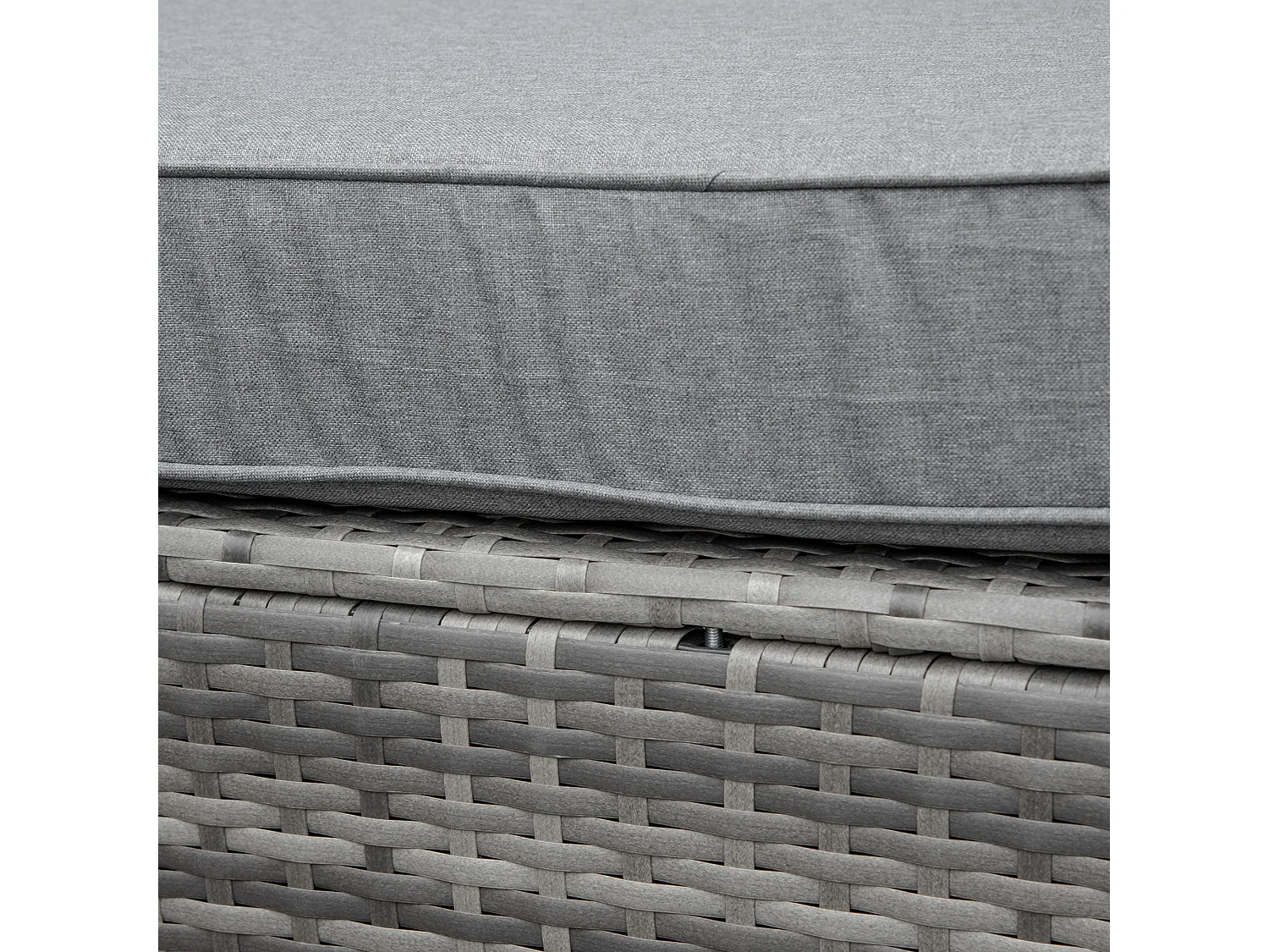 Salotto giardino rattan pe 4 pezzi divano angolare tavolino