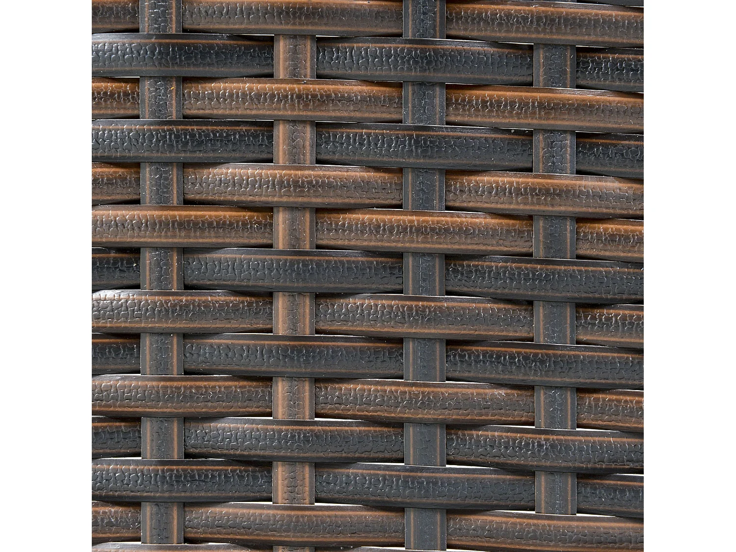 Set tavolino e sedie da esterno e giardino in rattan marrone e beige