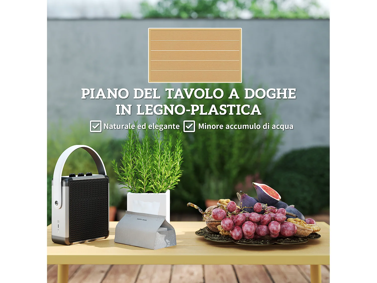 Salotto da esterno con 2 divanetti e 2 tavolini in rattan pe