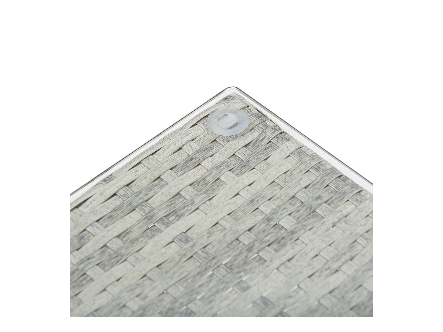 Salotto da giardino set divani con tavolino in rattan grigio