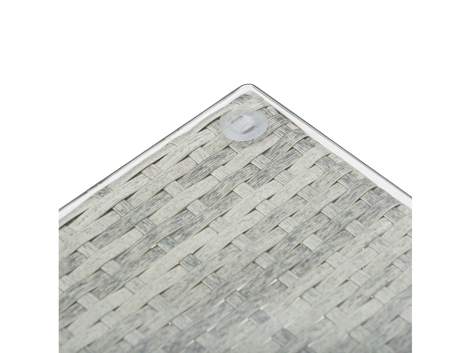 Salotto da giardino set divani con tavolino in rattan grigio