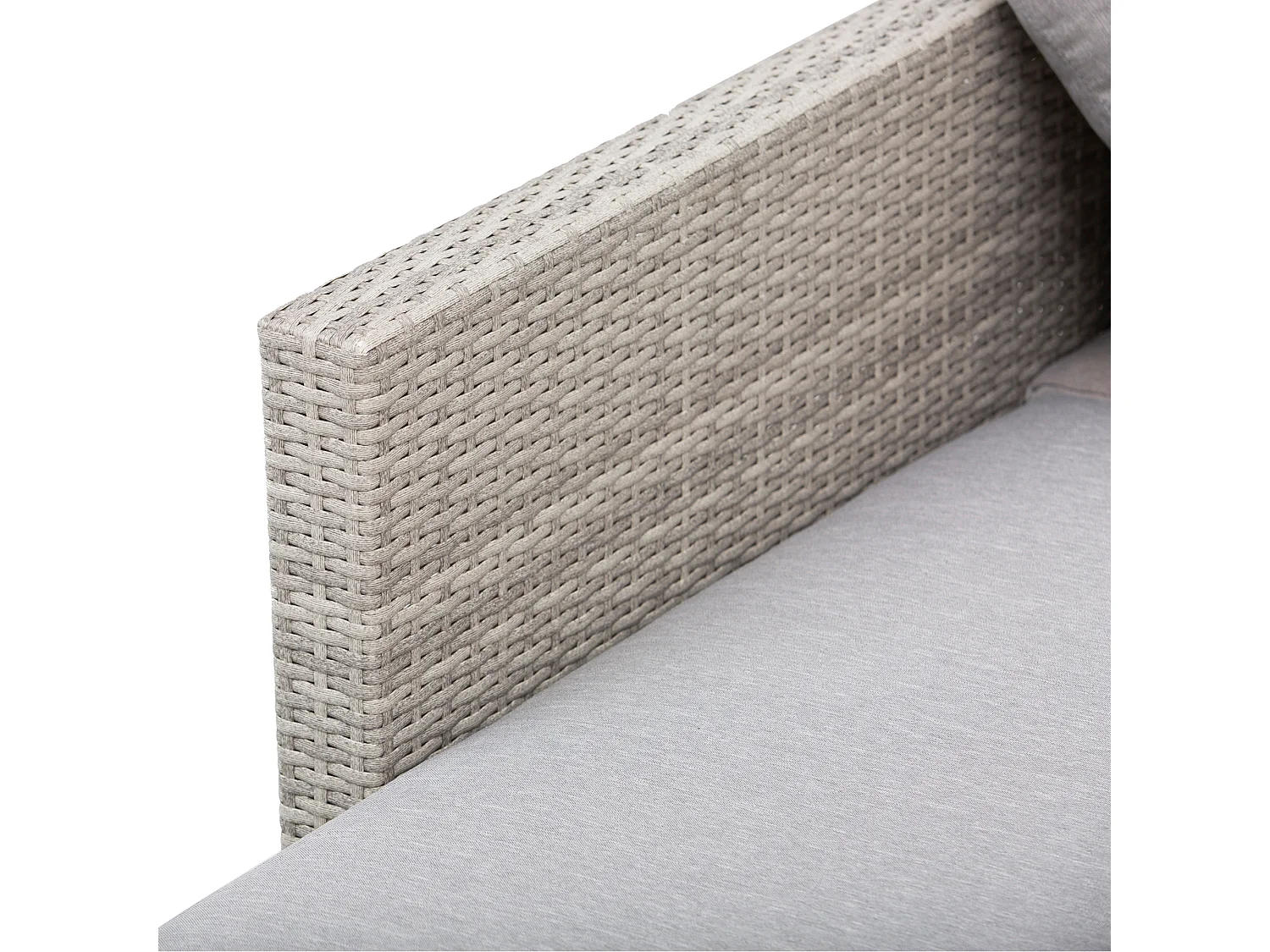 Salotto da giardino set divani con tavolino in rattan grigio