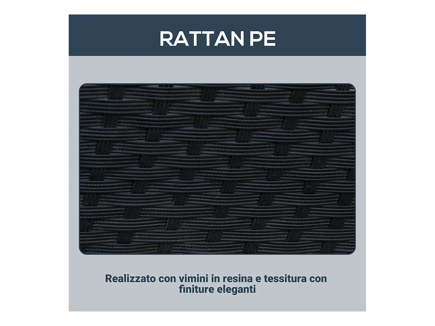 Set mobili da giardino con tavolo e 4 sedie imbottite salvaspazio