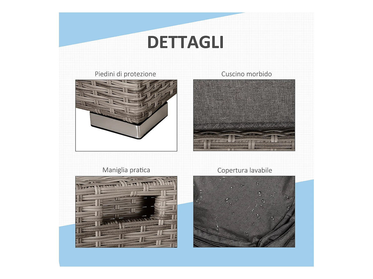 Salotto giardino rattan pe 8 pezzi poltrone tavoli sgabelli