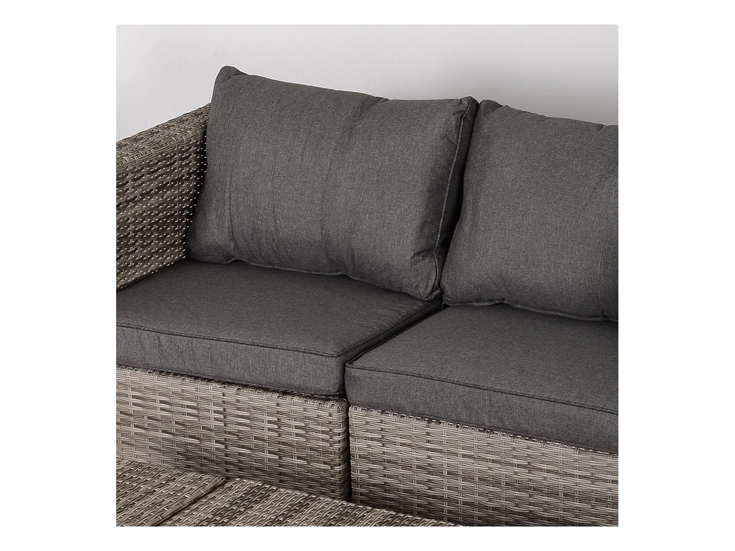 Salotto giardino rattan pe 8 pezzi poltrone tavoli sgabelli