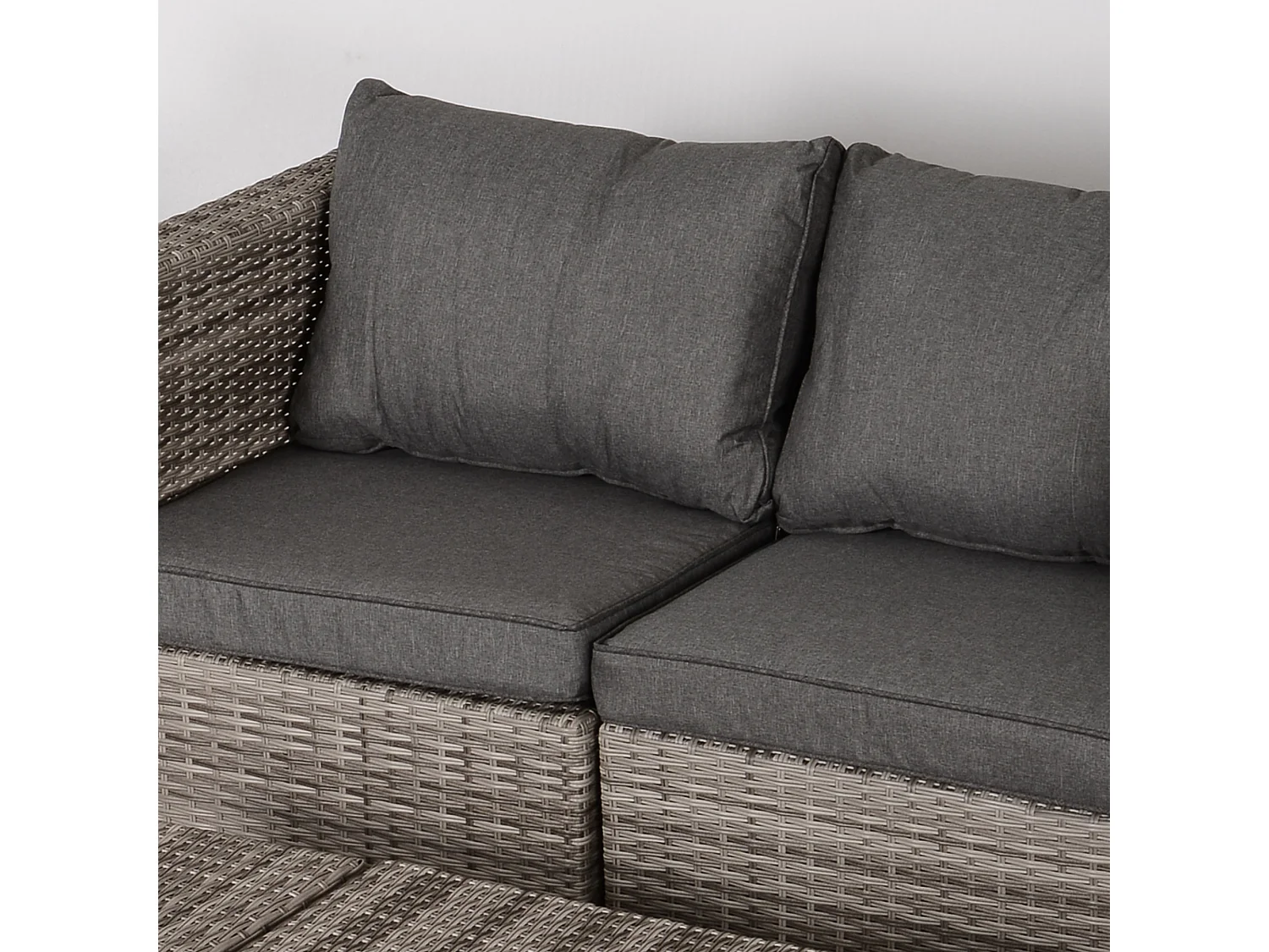 Salotto giardino rattan pe 8 pezzi poltrone tavoli sgabelli