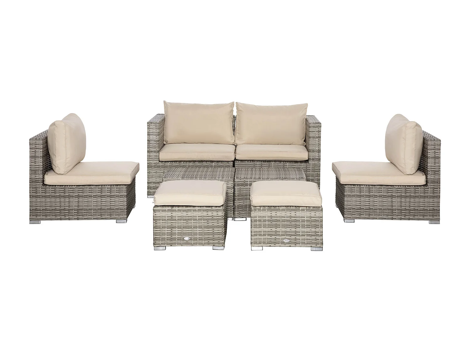 Salotto giardino rattan pe 8 pezzi poltrone tavoli sgabelli