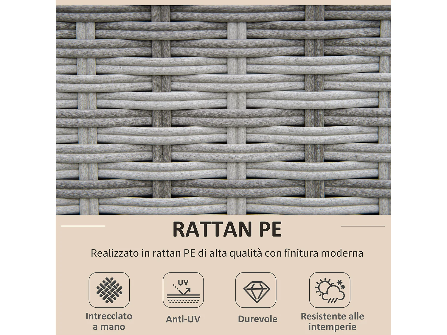 Salotto giardino rattan pe 8 pezzi poltrone tavoli sgabelli
