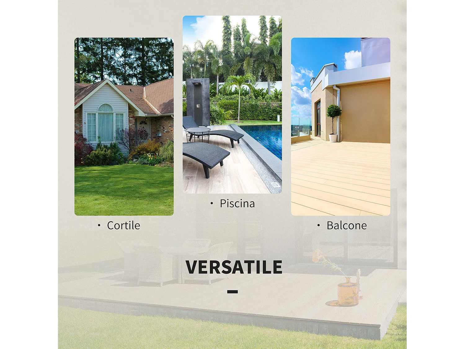 Set tavolino e sedie da giardino pieghevoli in rattan pe nero