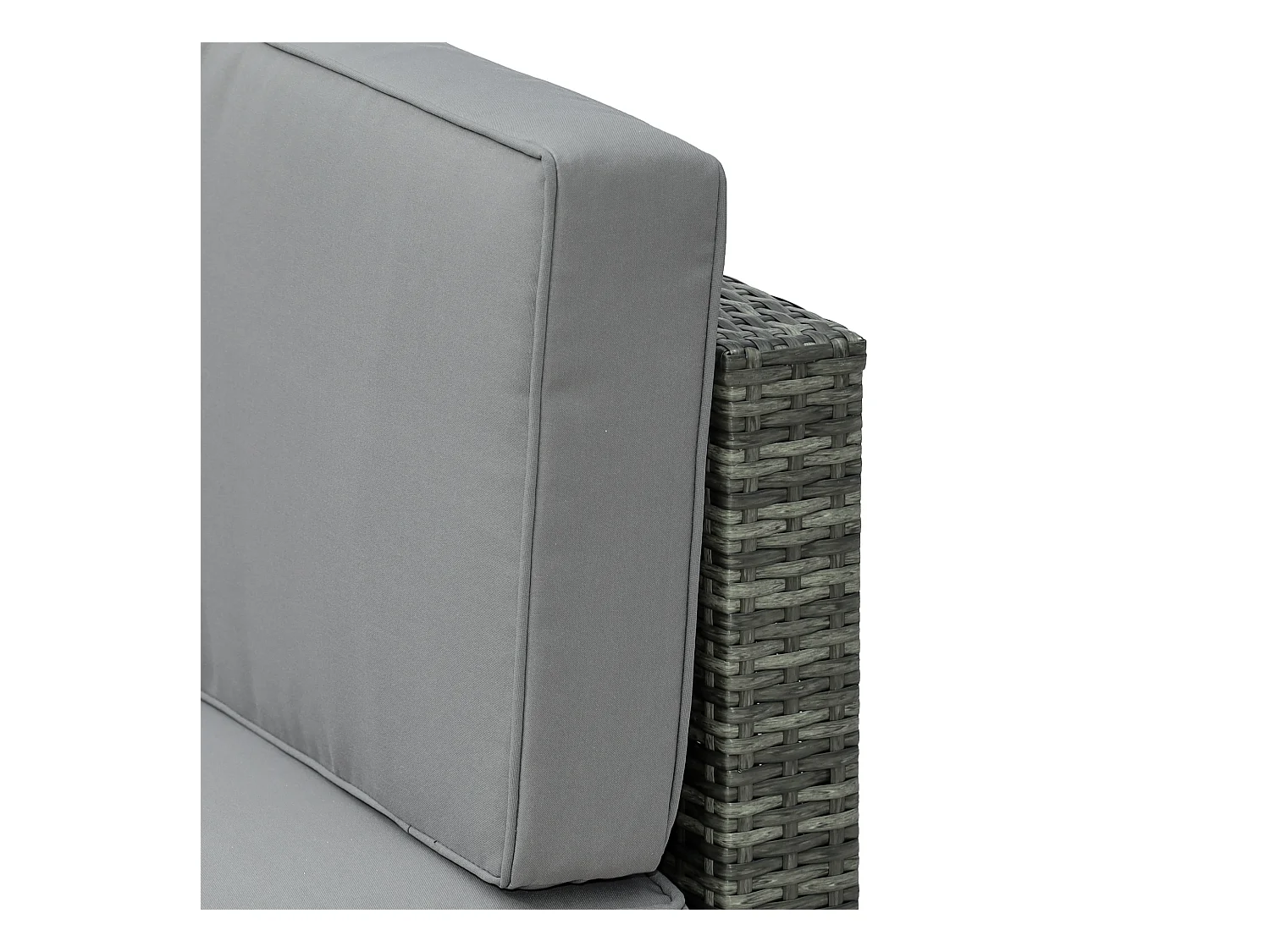 Set 7 pezzi salotto esterni con poltrona e tavolino grigio