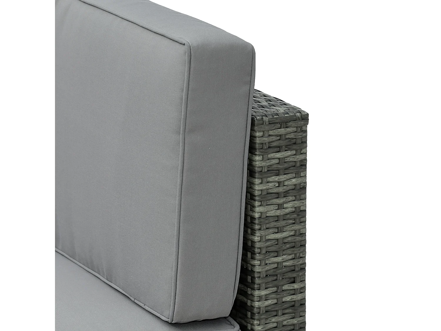 Set 7 pezzi salotto esterni con poltrona e tavolino grigio