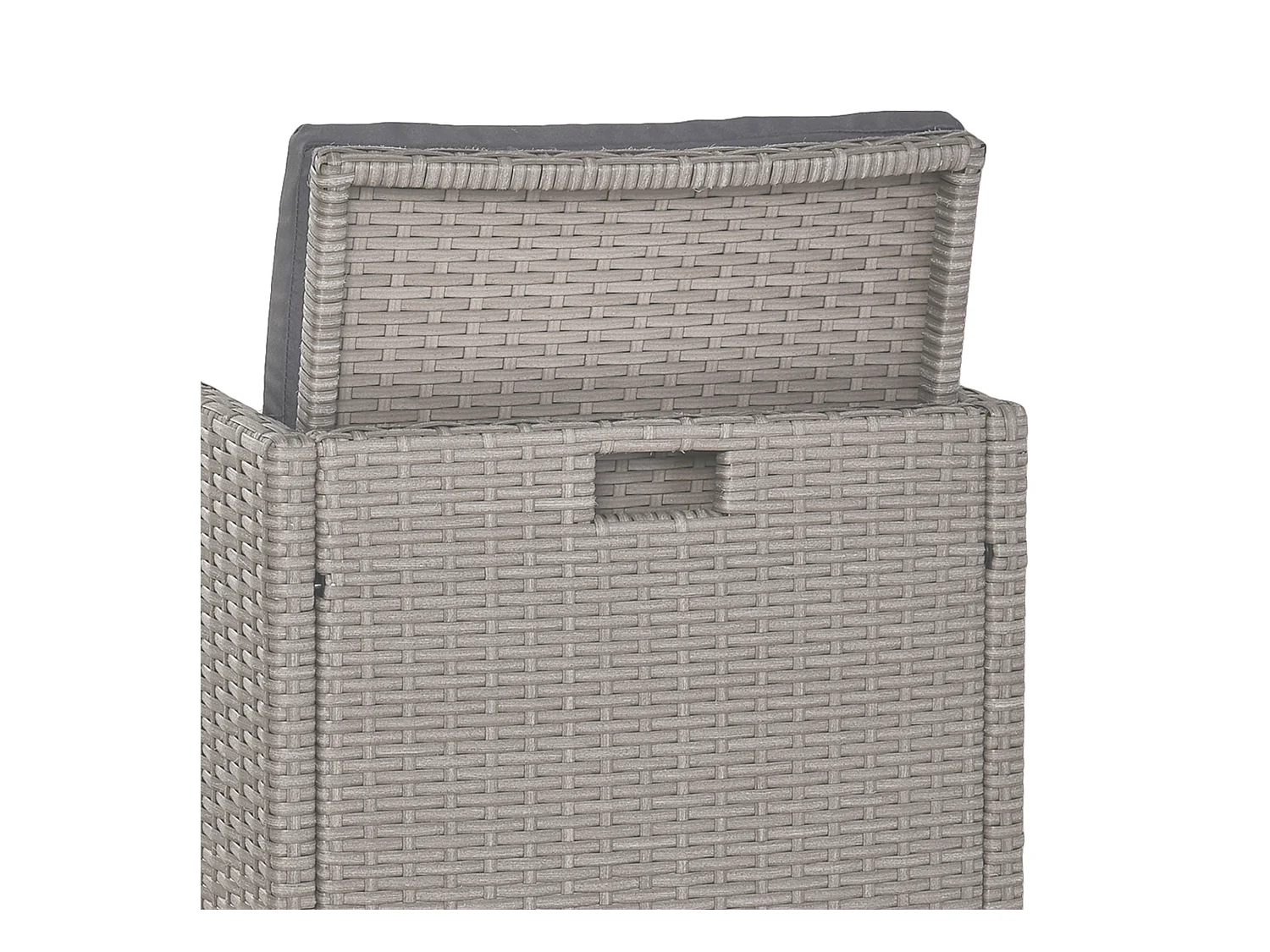 Set mobili da giardino esterno 9pz rattan grigio