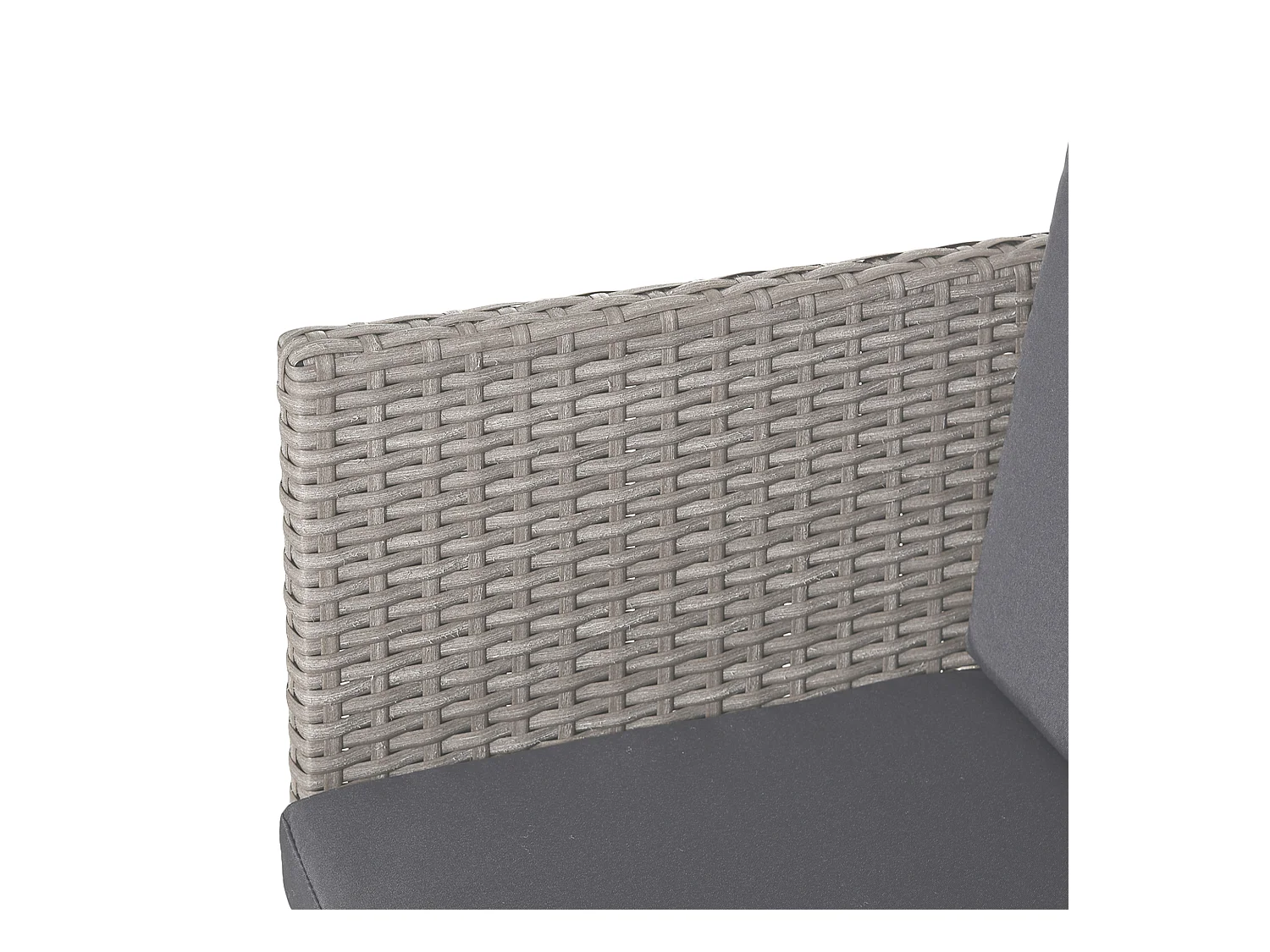 Set mobili da giardino esterno 9pz rattan grigio