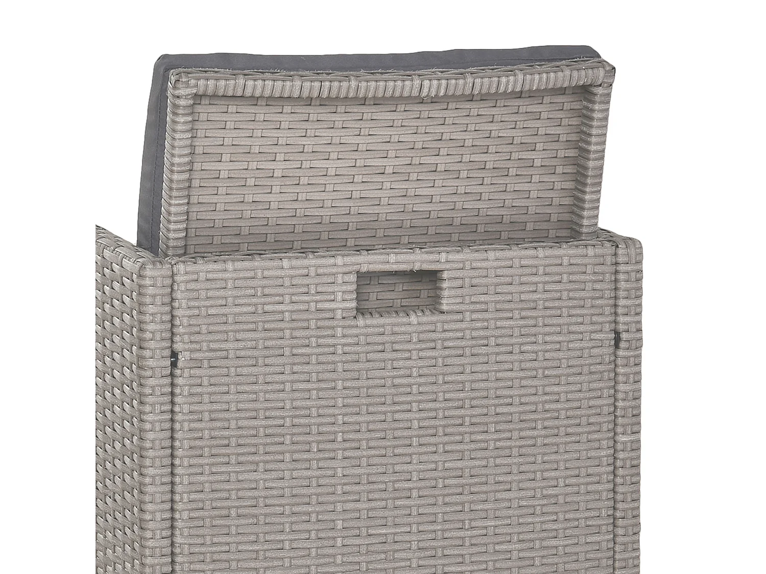 Set mobili da giardino esterno 9pz rattan grigio