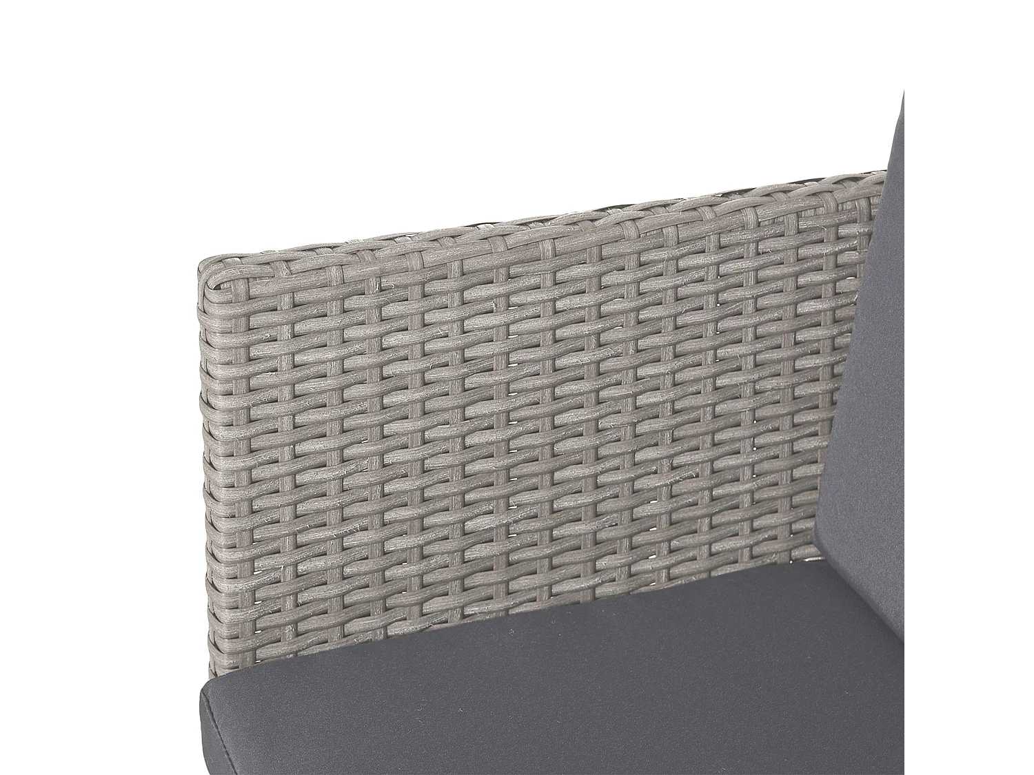 Set mobili da giardino esterno 9pz rattan grigio