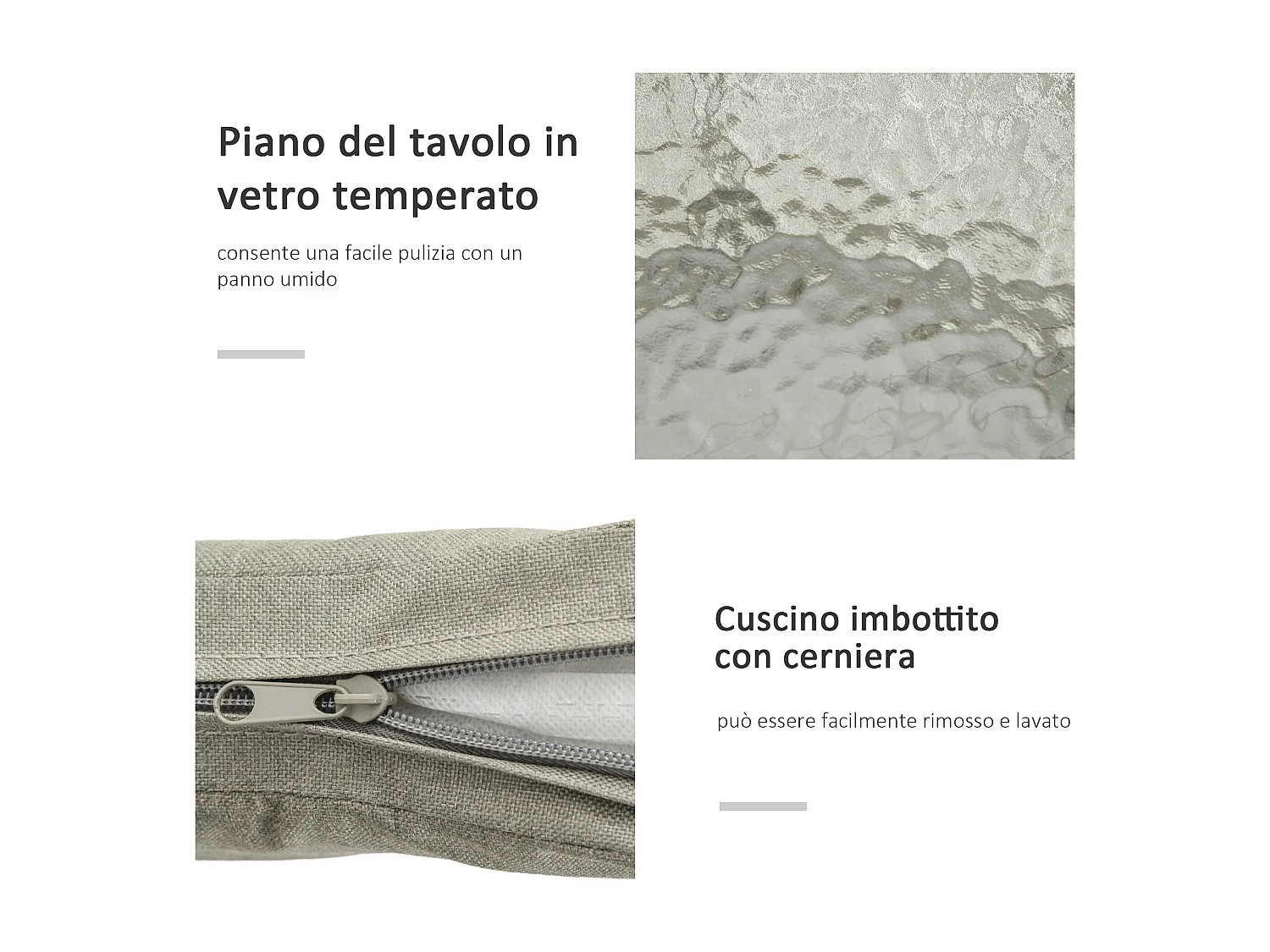 Set 2 sedie da giardino e tavolino stile boho in rattan colore caffè