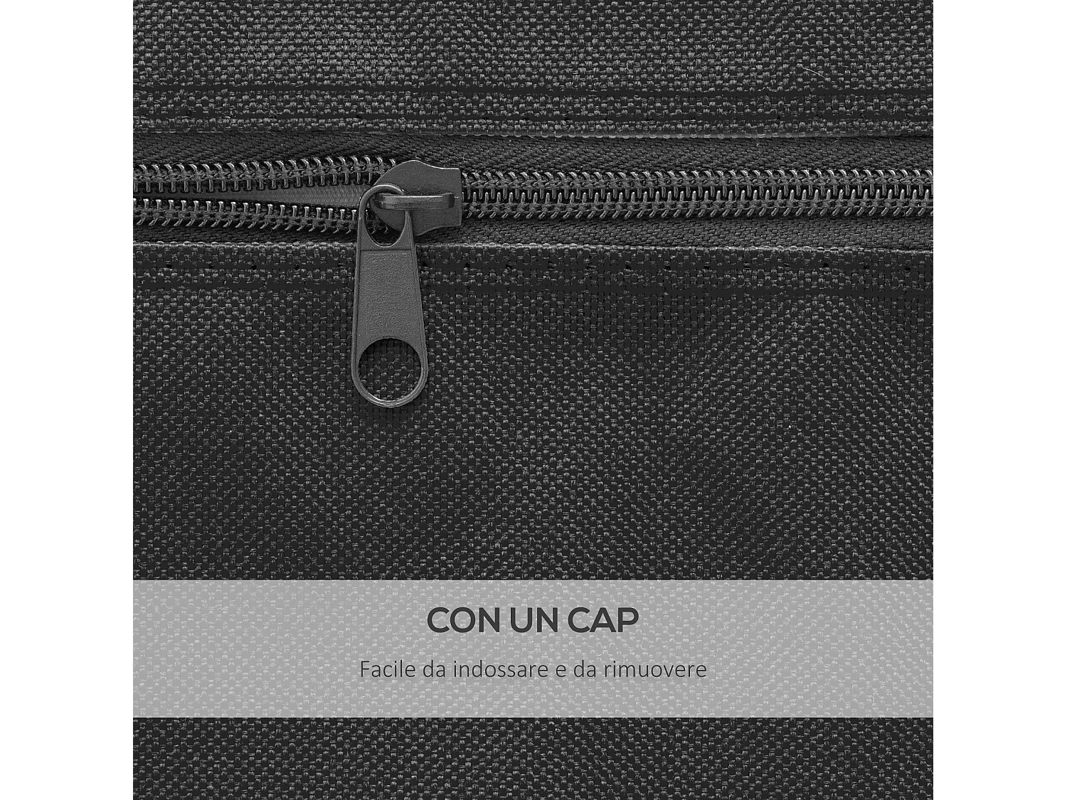 Copertura tavolo da ping pong 257x153x5 cm in polietilene nero