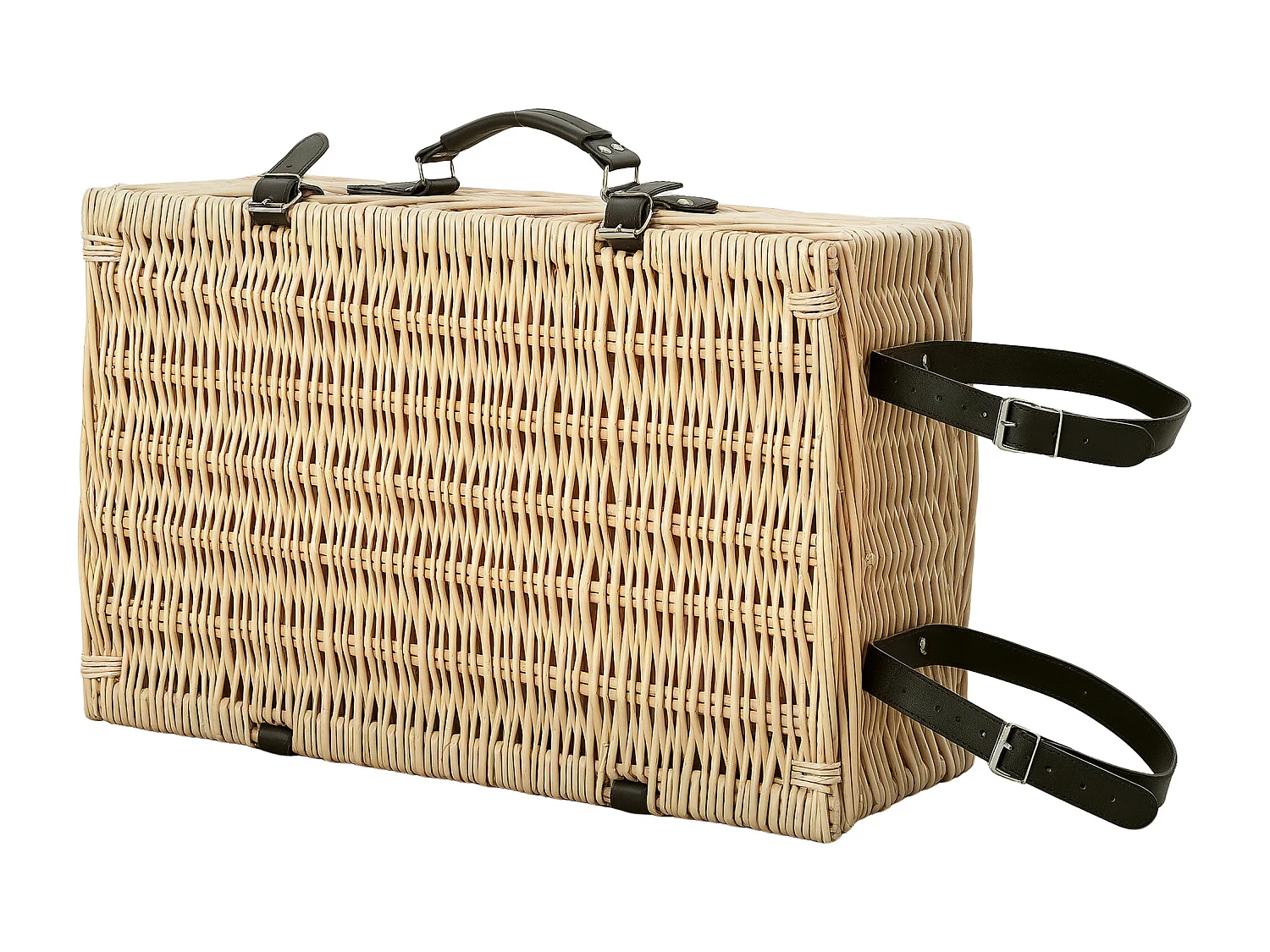 Cesta da pic nic per 4 persone con area frigo e accessori 54x34x20 cm