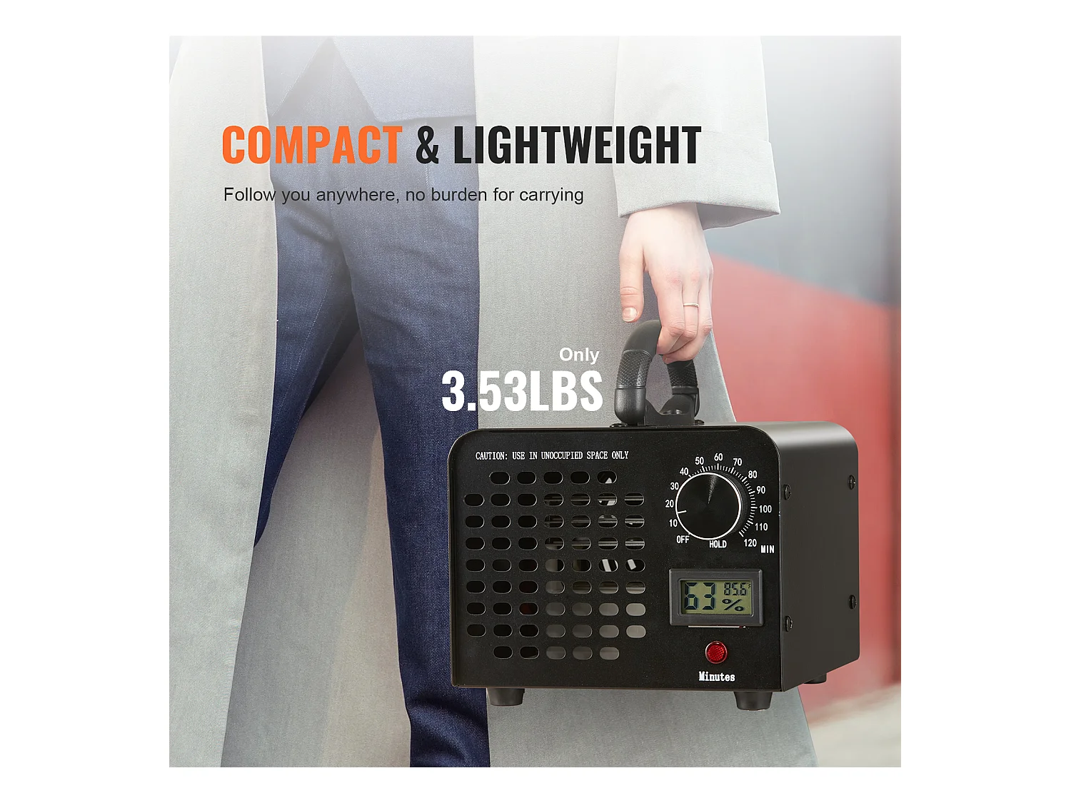 Générateur D'ozone SucceBuy, 24000 mg/h Machine à Ozone avec Minuterie de 0 à 120 Minutes