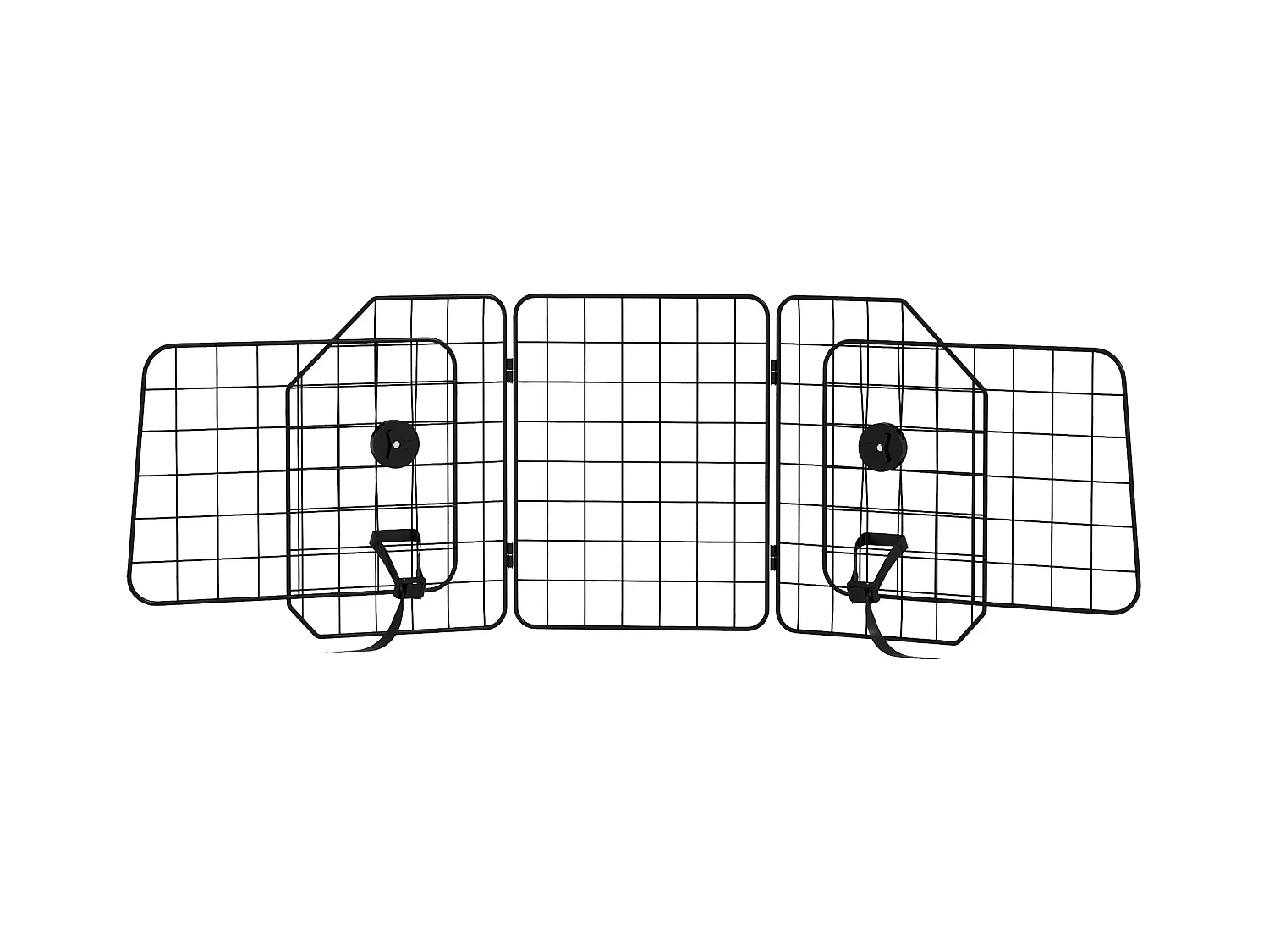 Griglia divisoria auto per cani regolabile e pieghevole 93-150x42cm