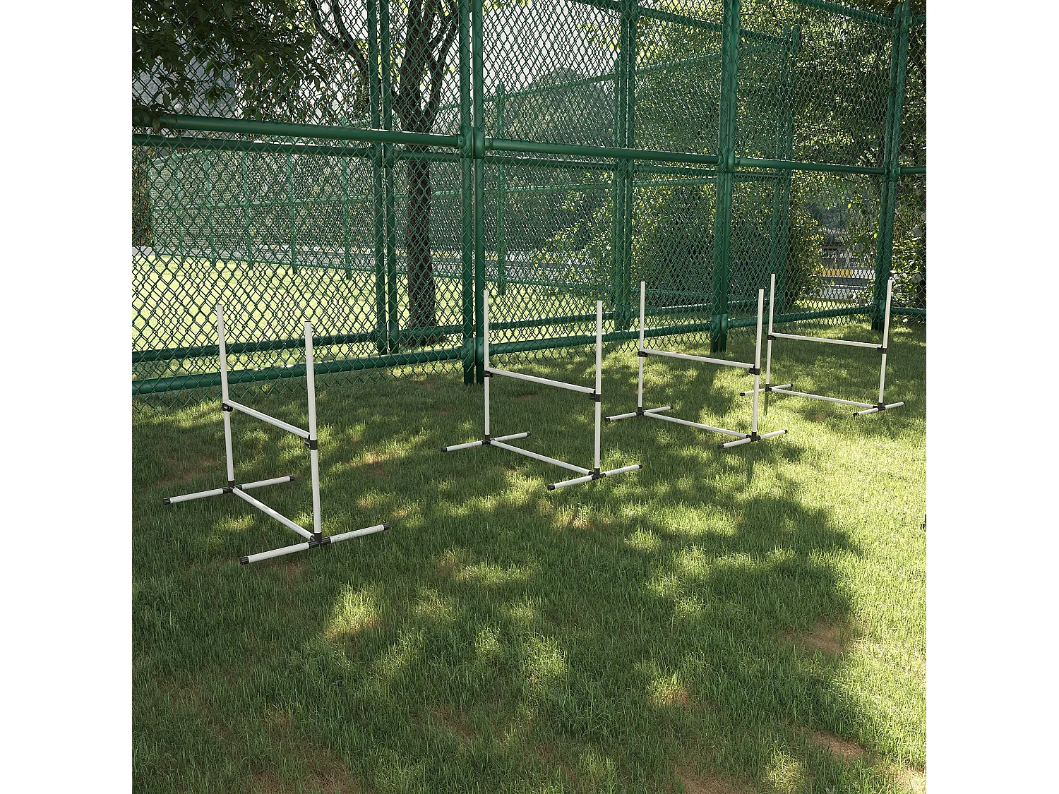 Set 4 ostacoli agility dog per addestramento cani con sacca di trasporto